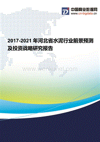 2017-2021年河北省水泥行业现状分析及前景预测报告.docx