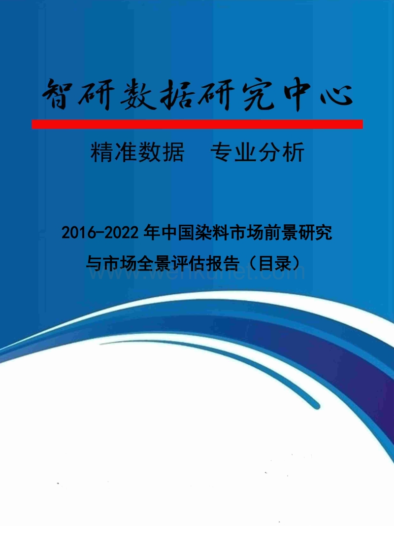 2016-2022年中国染料市场前景研究与市场全景评估报告(目录).doc_第1页