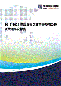 2017-2021年武汉餐饮业现状分析及前景预测报告.docx