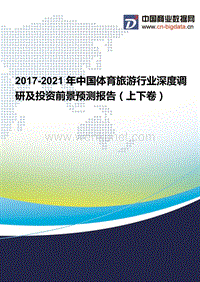 2017-2021年中国体育旅游行业现状分析及前景预测报告.docx