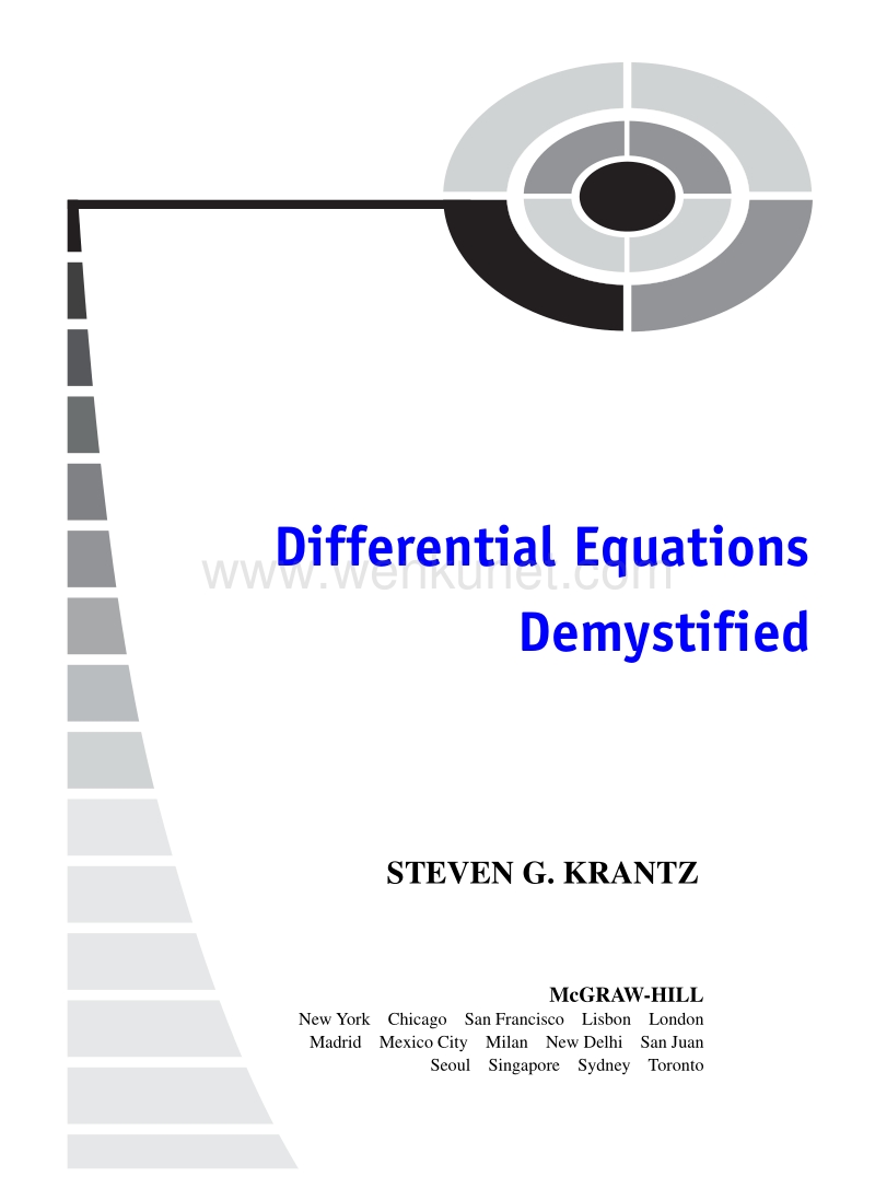 揭秘系列-微分方程揭秘：自学向导(英文版)-[美]Steven.G.Krantz-麦格劳·希尔公司(McGraw-Hill)-2005.pdf_第3页