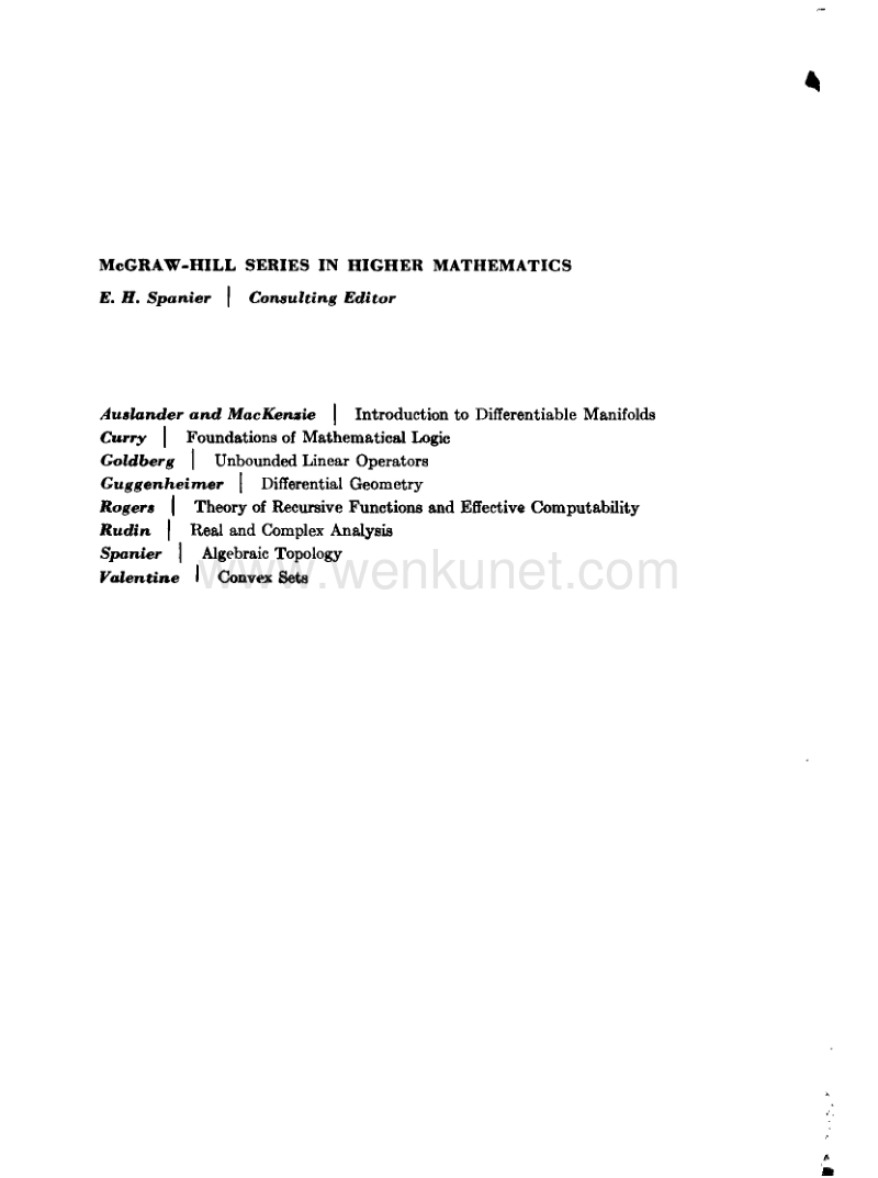 华章数学译丛14-实分析与复分析(第3版)【英文版】-[美]Walter.Rudin-麦格劳·希尔出版-1970.pdf_第1页