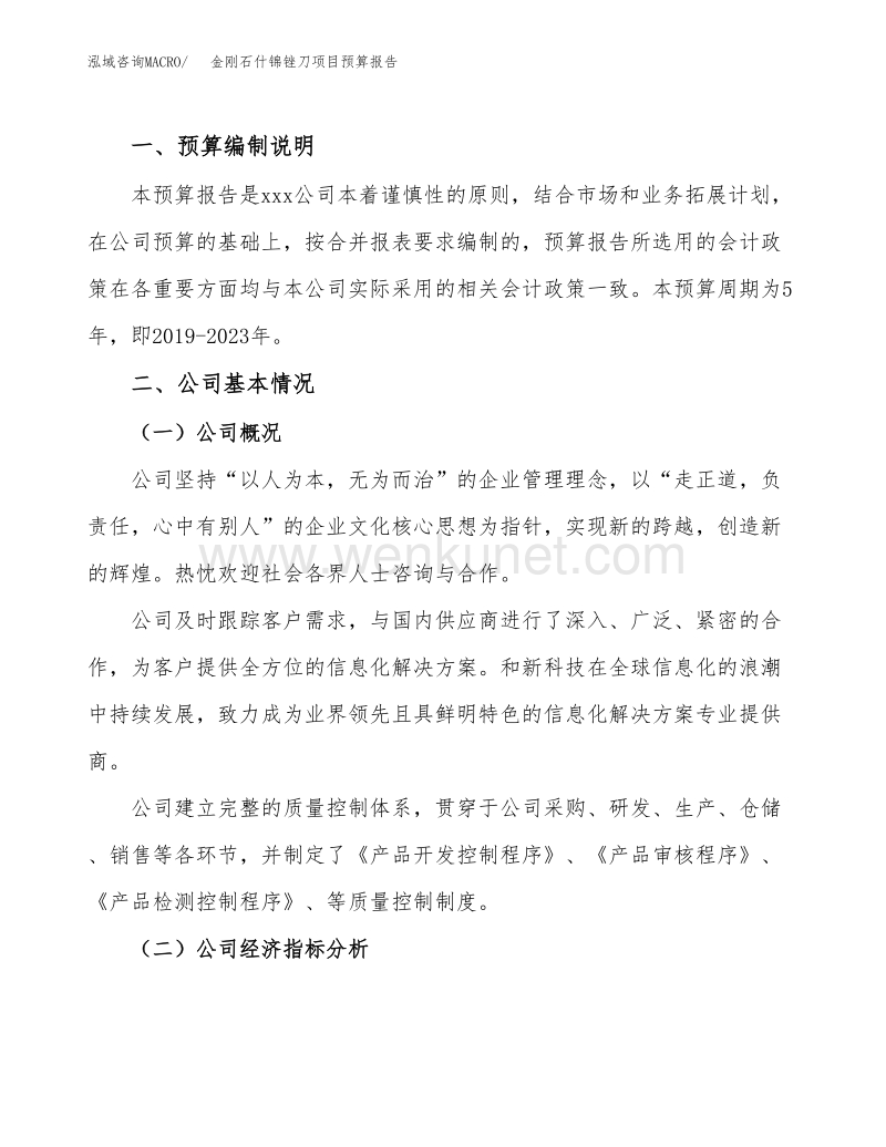 关于建设金刚石什锦锉刀项目预算报告.docx_第2页