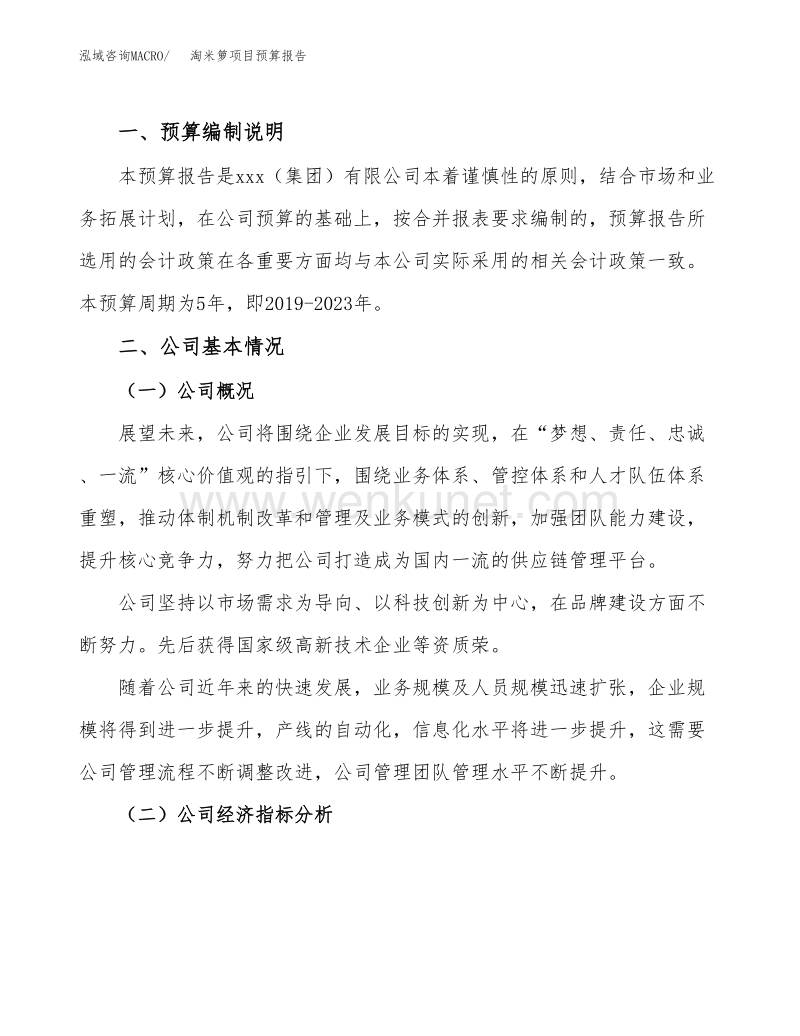 关于建设淘米箩项目预算报告.docx_第2页