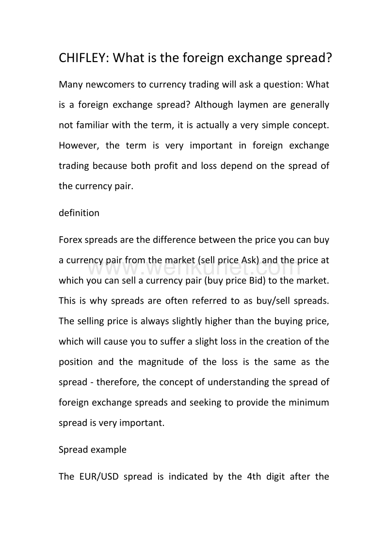 3-5：CHIFLEY： What is the foreign exchange spread.docx_第1页