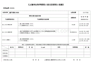 《上海市软科学研究计划项目研究计划表》.doc