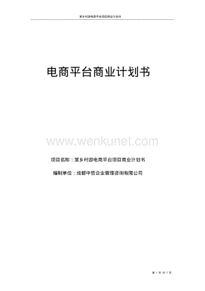 电商平台商业计划书.pdf