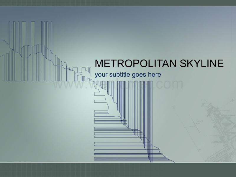  抽象精品ppt模板metropolitan_skyline133.ppt_第1页