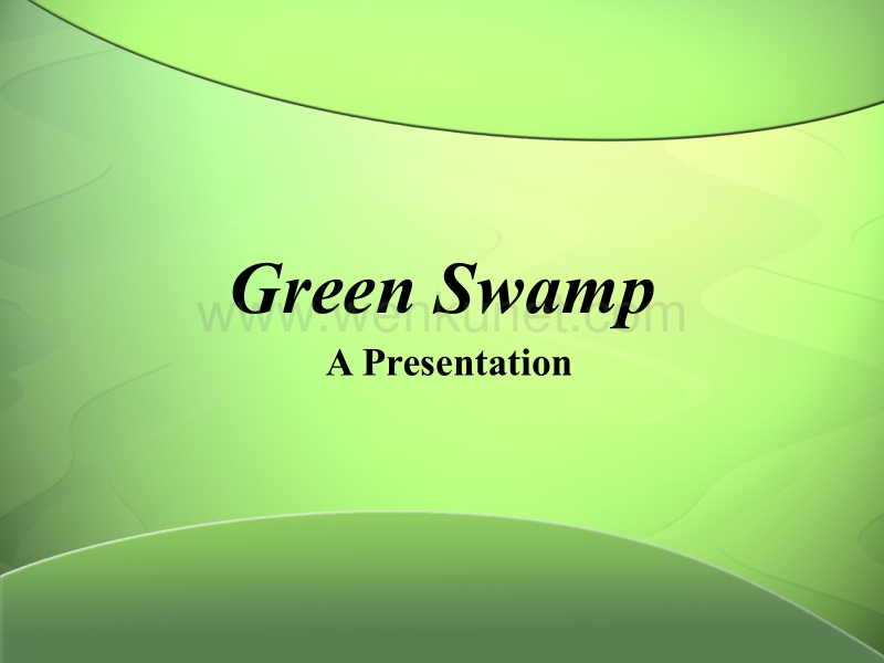  抽象精品ppt模板green_swamp236.ppt_第1页