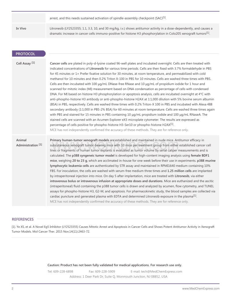 Litronesib-DataSheet-MedChemExpress.pdf_第2页