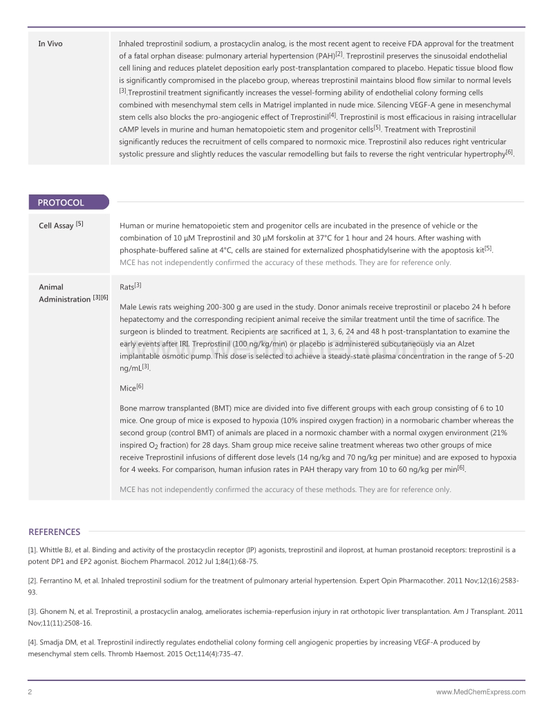 Treprostinil-sodium-DataSheet-MedChemExpress.pdf_第2页