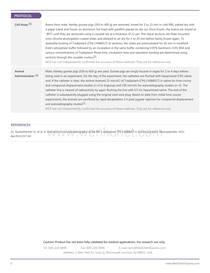Tradipitant-DataSheet-MedChemExpress.pdf_第2页