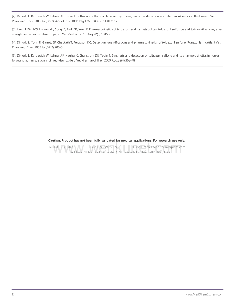Toltrazuril-sulfone-DataSheet-MedChemExpress.pdf_第2页