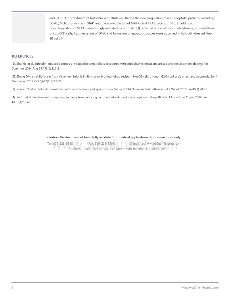Bufotalin-DataSheet-MedChemExpress.pdf_第2页