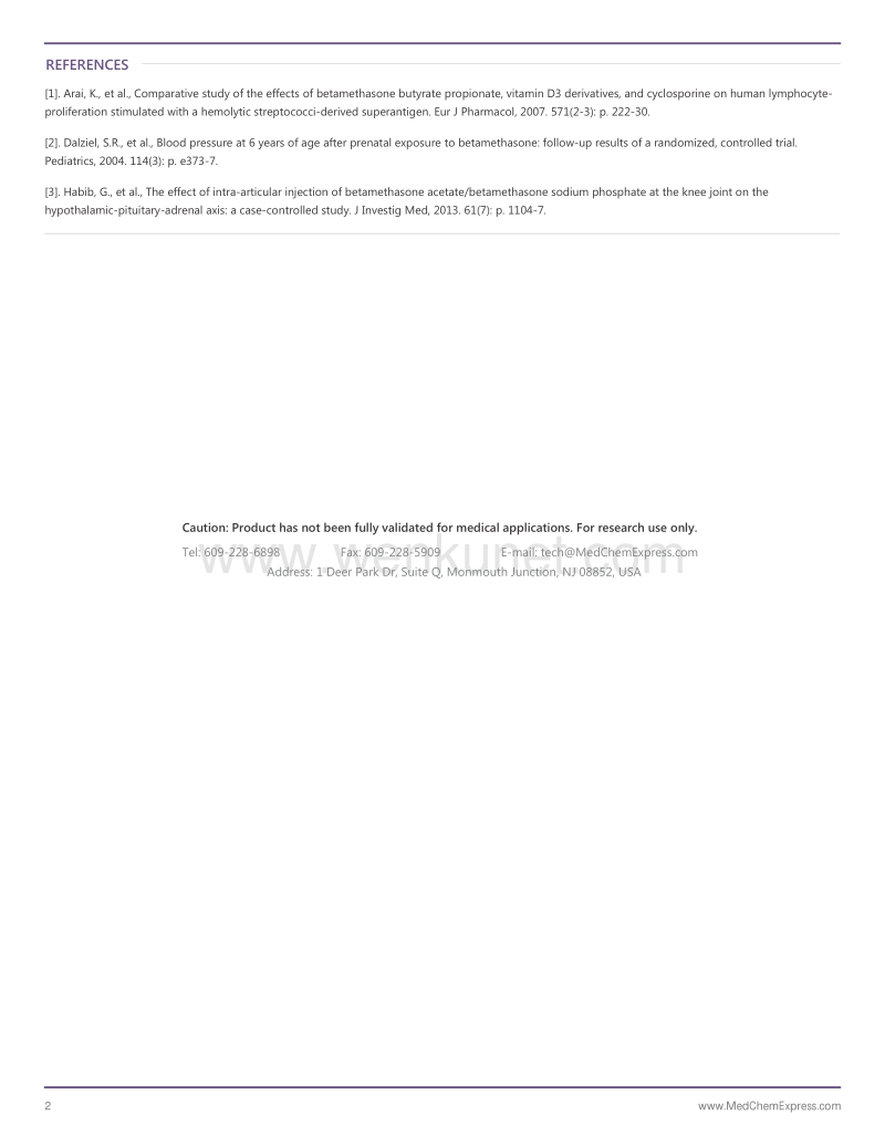 Betamethasone-DataSheet-MedChemExpress.pdf_第2页