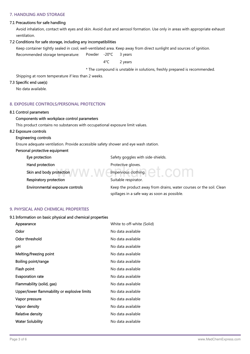 Fosaprepitant-dimeglumine-SDS-MedChemExpress.pdf_第3页