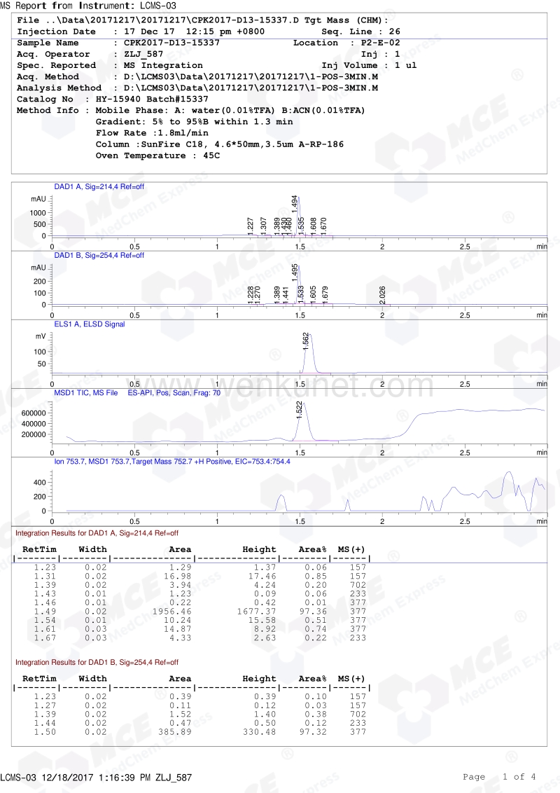 5-6-Carboxyfluorescein-LCMS-15337-MedChemExpress.pdf_第1页