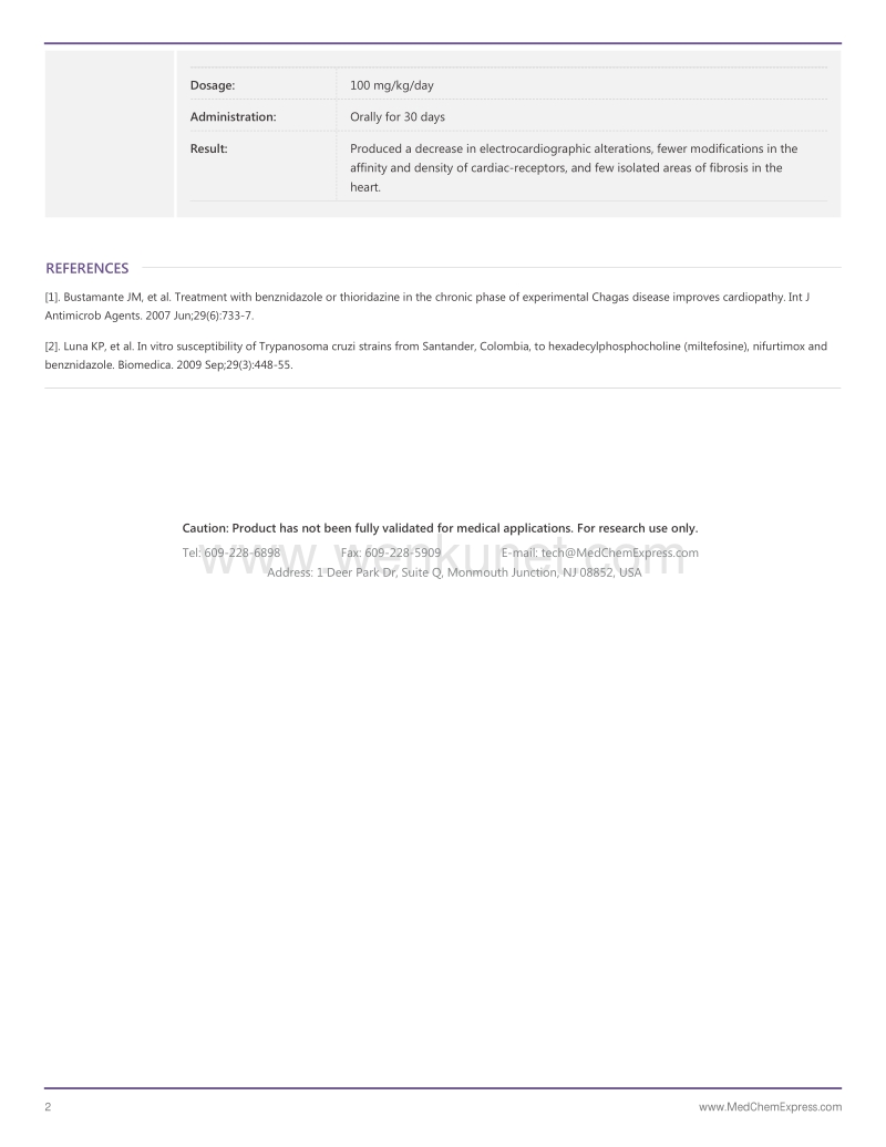 Benznidazol-DataSheet-MedChemExpress.pdf_第2页