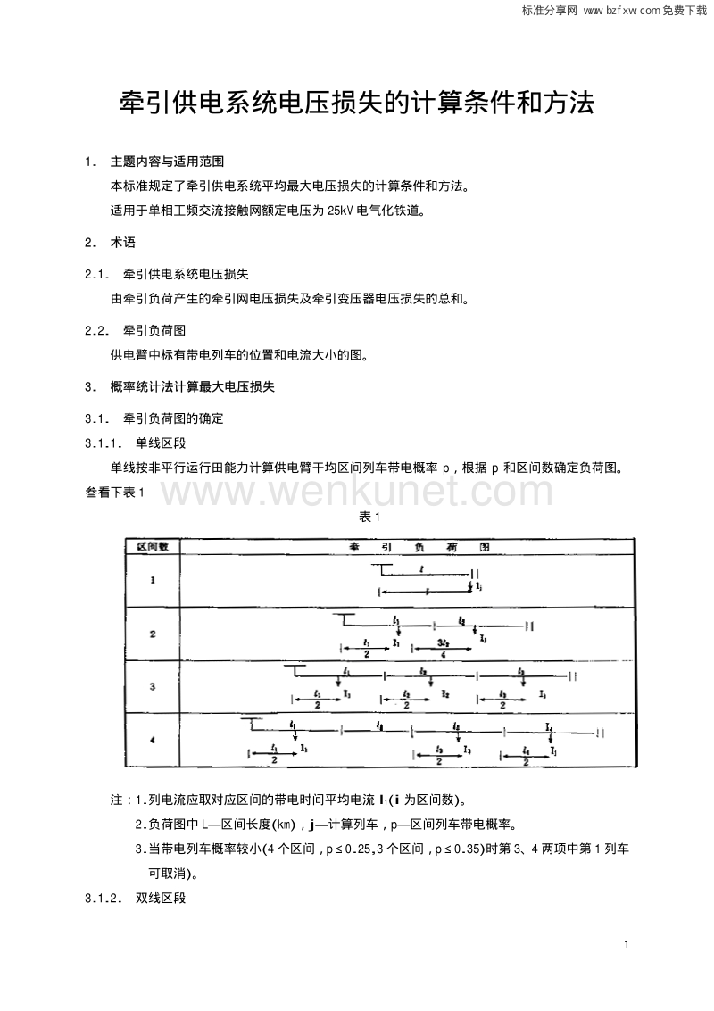 TB-T 1652-1996 牵引供电系统电压损失的计算条件和方法.pdf_第2页