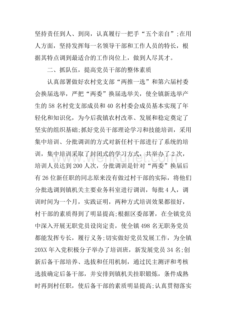 20XX年5月乡镇党委书记述职述廉报告_1.docx_第2页