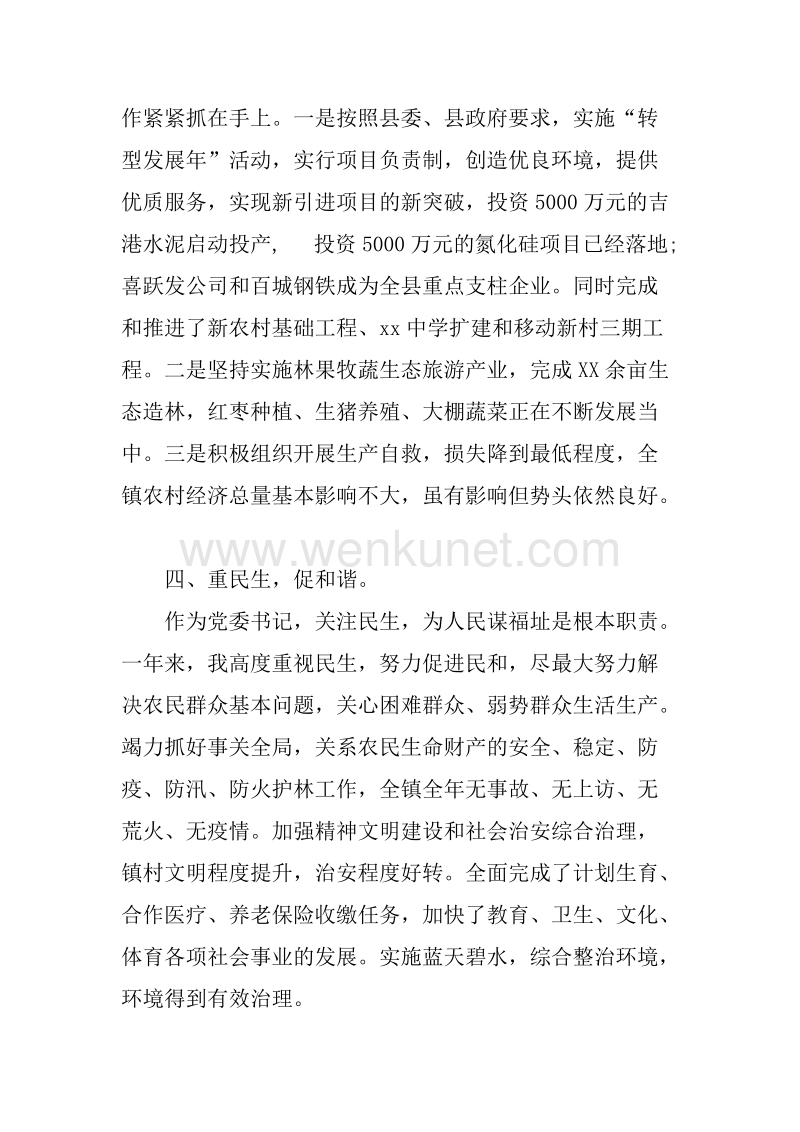 20XX年8月乡镇党委书记个人述职述廉报告.docx_第3页