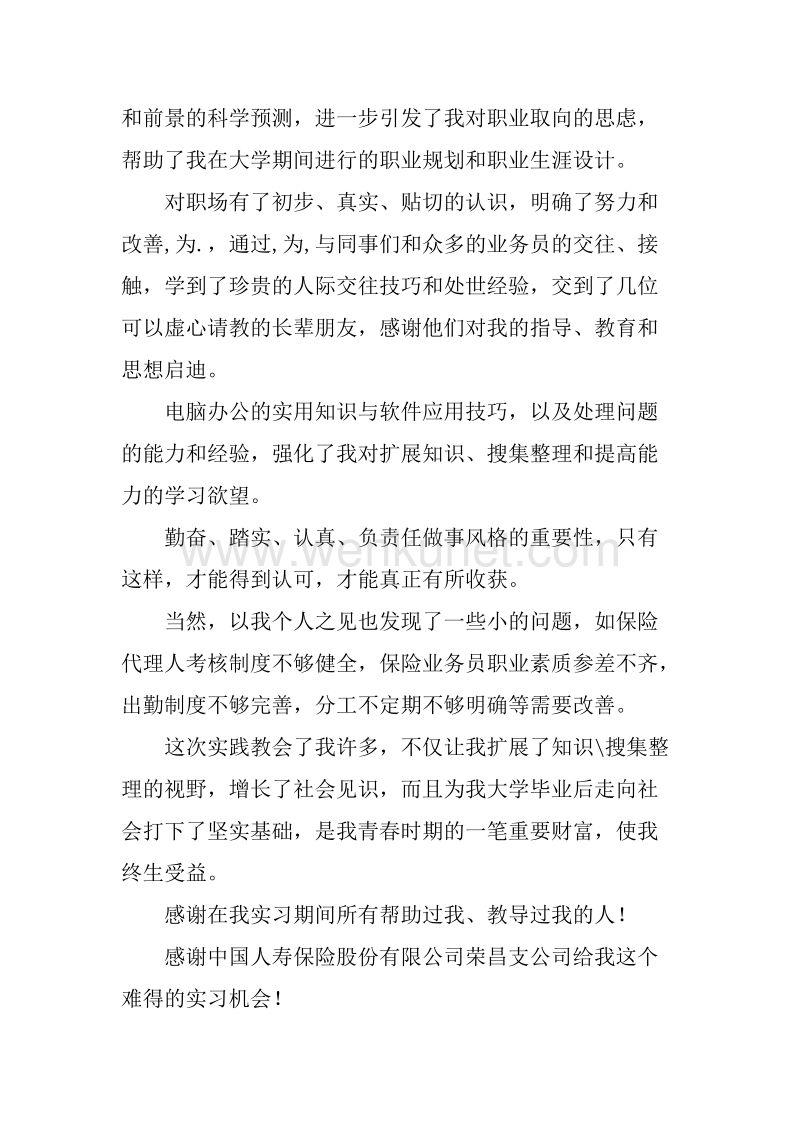 中国人寿保险股份有限公司假期实践报告.docx_第3页