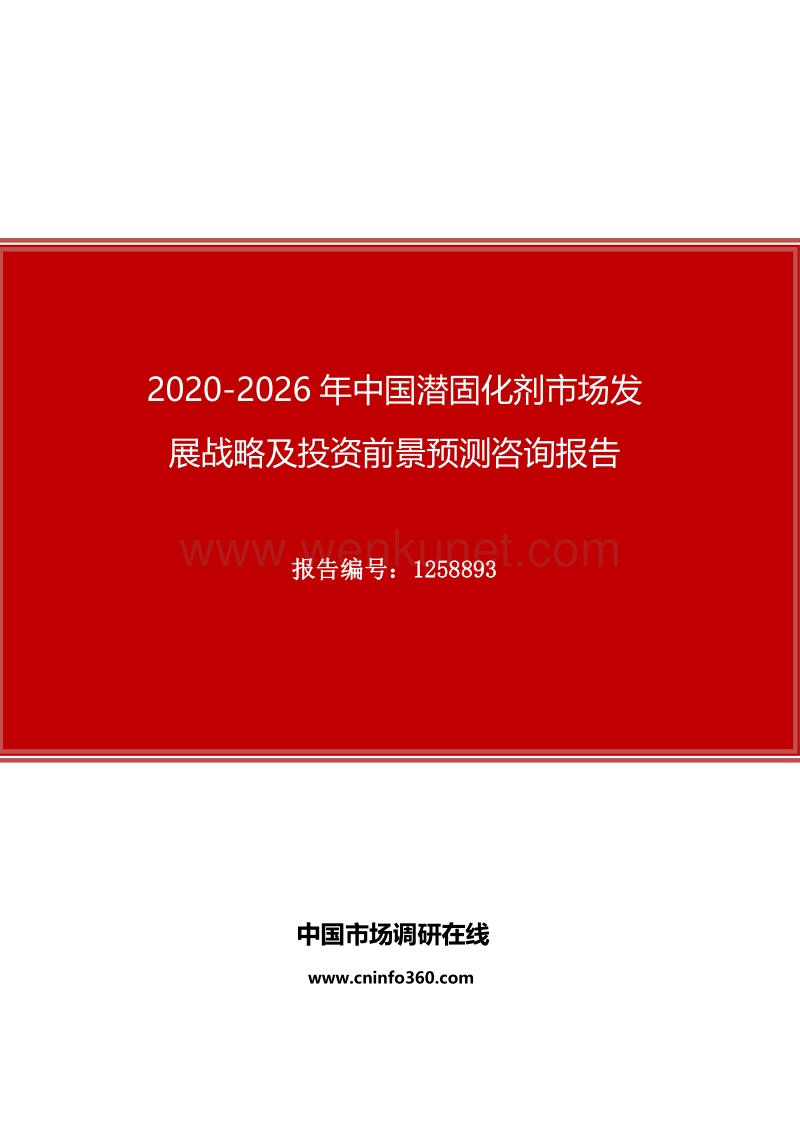 2020年中国潜固化剂市场发展战略及投资前景预测咨询报告.docx_第1页