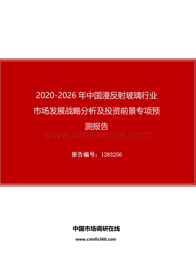 2020年中国漫反射玻璃行业市场发展战略分析及投资前景专项预测报告.docx_第1页