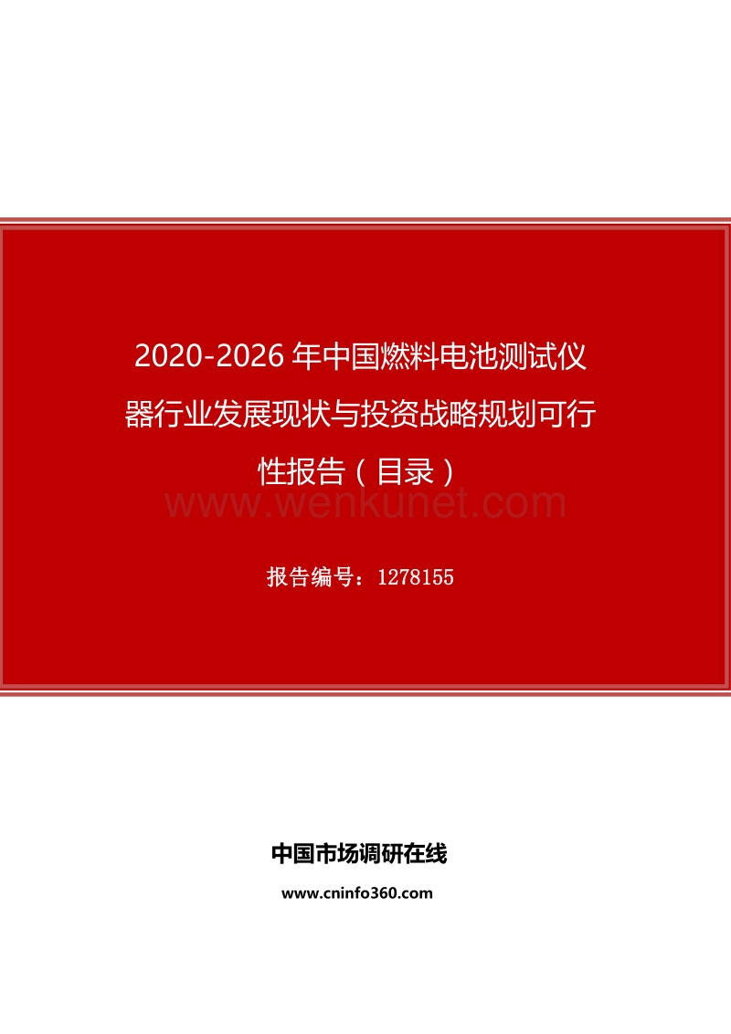 2020年中国燃料电池测试仪器行业发展现状与投资战略规划可行性报告.docx_第1页