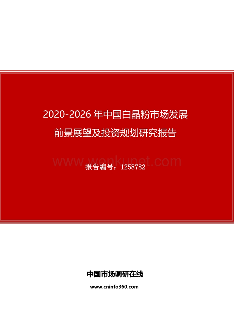 2020年中国白晶粉市场发展前景展望及投资规划研究报告.docx_第1页