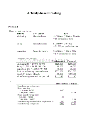 《管理会计》 课件 作业成本法 ABC Reference.pdf