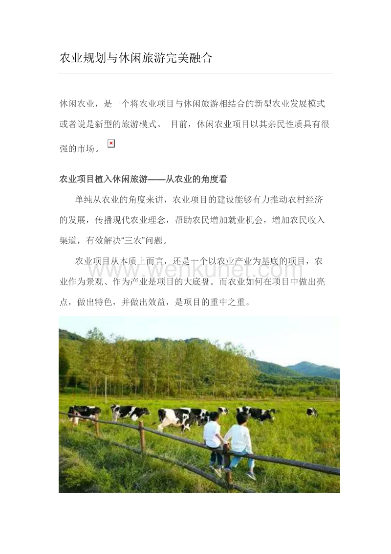 农业规划与休闲旅游完美融合.doc_第1页