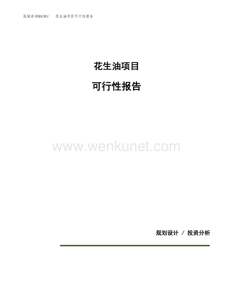 花生油项目可行性报告范本（53亩）.docx_第1页