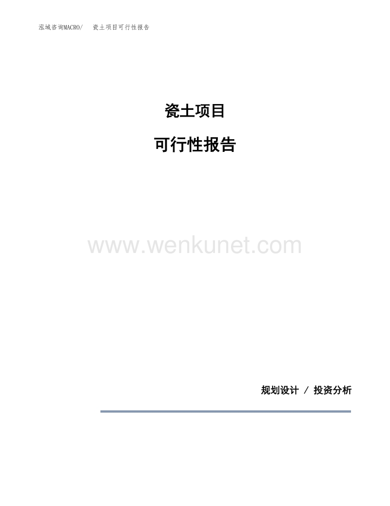 瓷土项目可行性报告范本（46亩）.docx_第1页