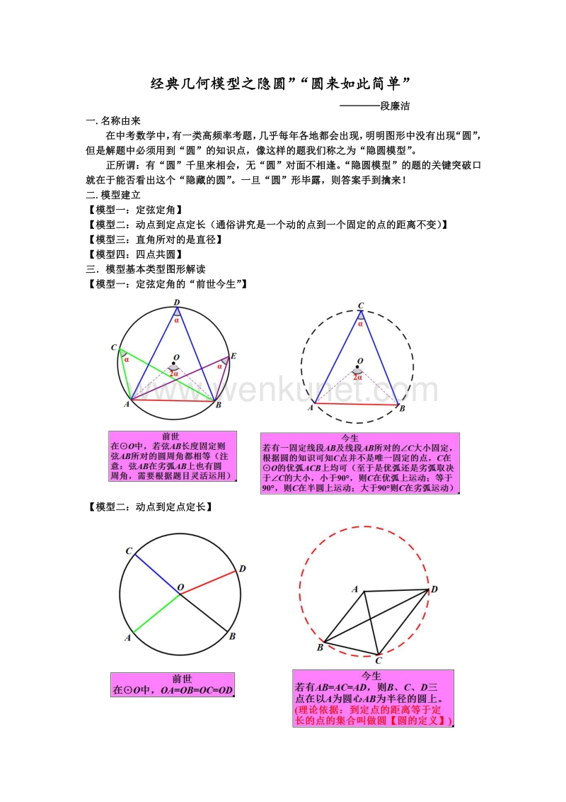 初中数学 “圆来如此简单”经典几何模型之隐圆专题.pdf_第1页