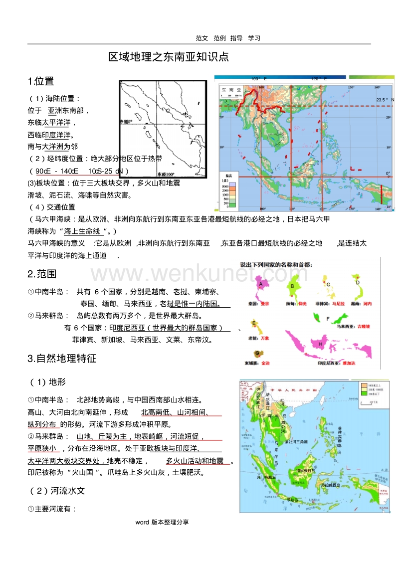 东南亚_区域地理知识总结精华.pdf_第1页