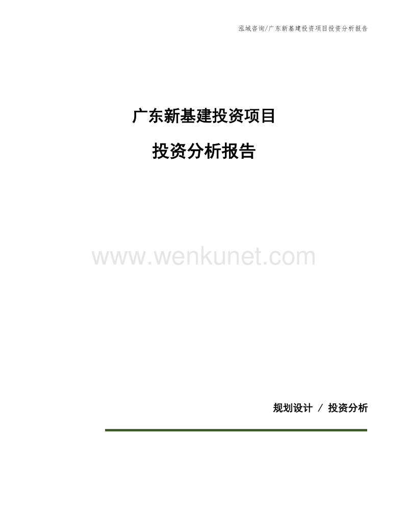 广东新基建投资项目投资分析报告.docx_第1页
