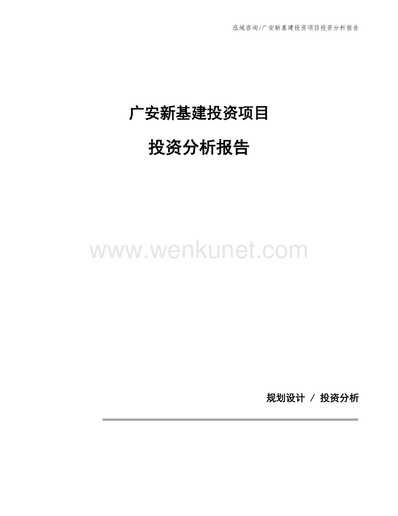 广安新基建投资项目投资分析报告.docx_第1页