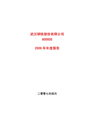 2006-600005-武钢股份：2006年年度报告.PDF