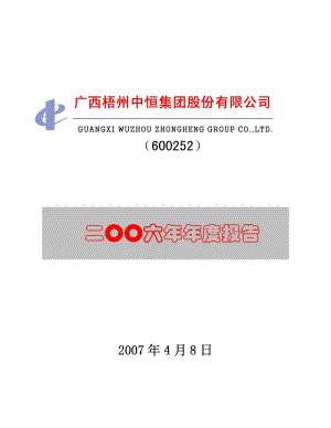 2006-600252-中恒集团：2006年年度报告.PDF