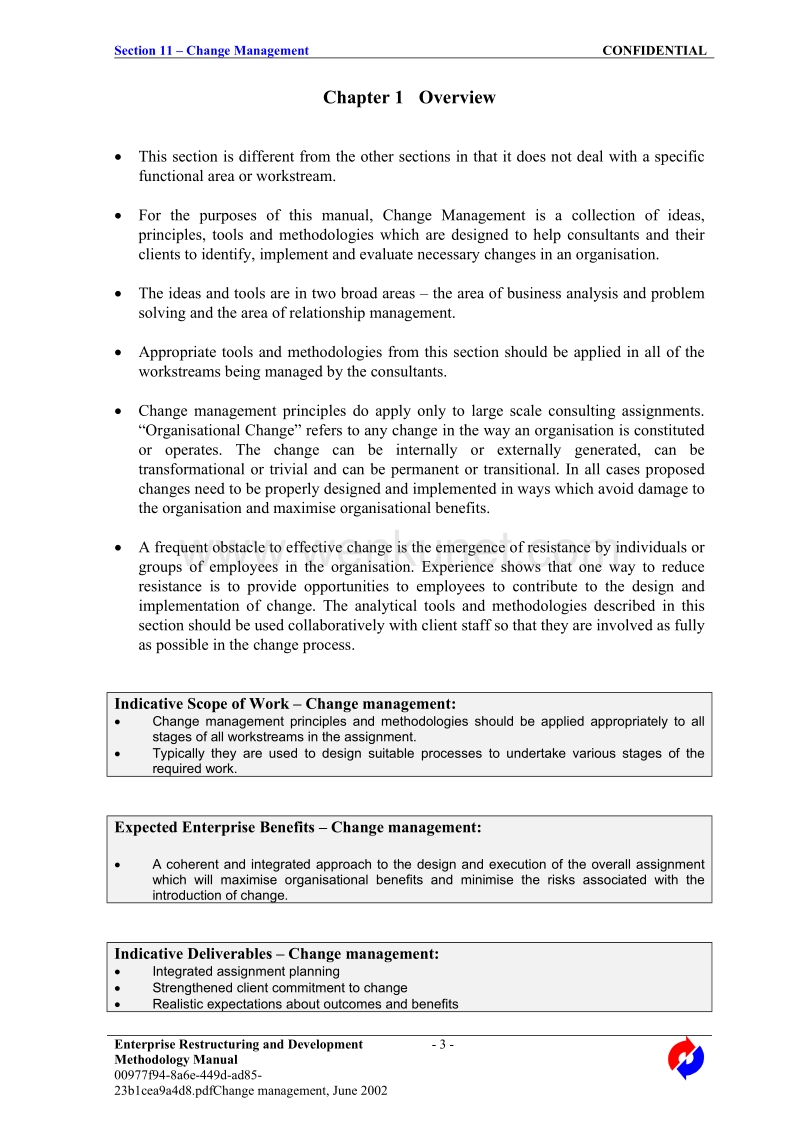 PWC中国企业改造工具库—Section 11 - Change management.doc_第3页