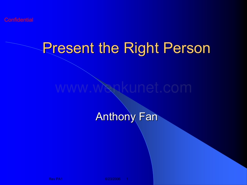 present the right person(PPT 18页).ppt_第1页