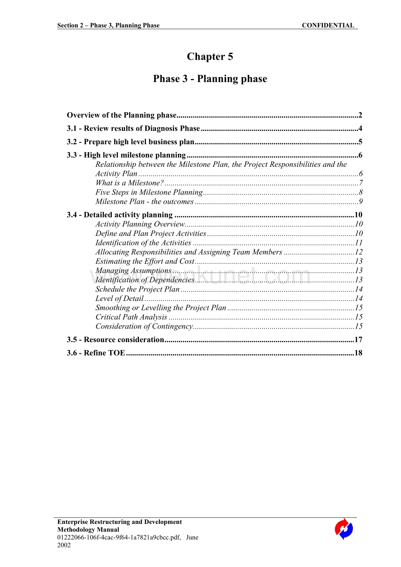 PWC中国企业改造工具库—Section 2 - phase 3, planning phase.doc_第1页