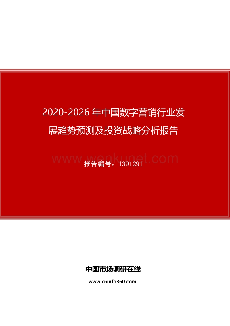2020年中国数字营销行业发展趋势预测及投资战略分析报告.docx_第1页