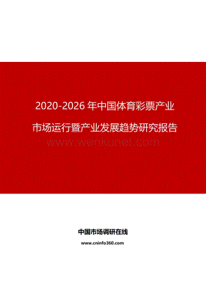 2020年中国体育彩票产业市场运行暨产业发展趋势研究报告.docx