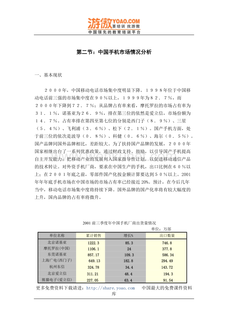 中国手机电池市场预测研究报告（DOC 69页）.doc_第1页