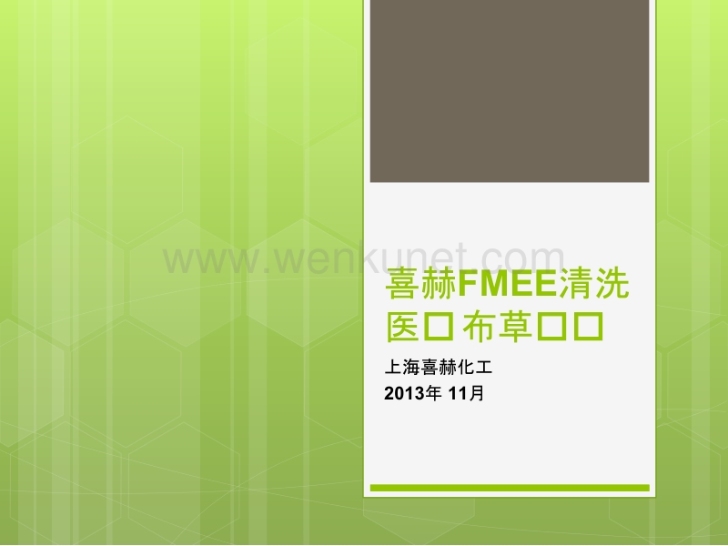 喜赫FMEE清洗医疗布草实验.pptx_第1页