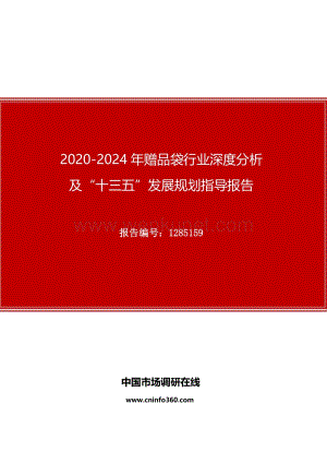 2020年赠品袋行业深度分析及“十四五”发展规划指导报告.docx