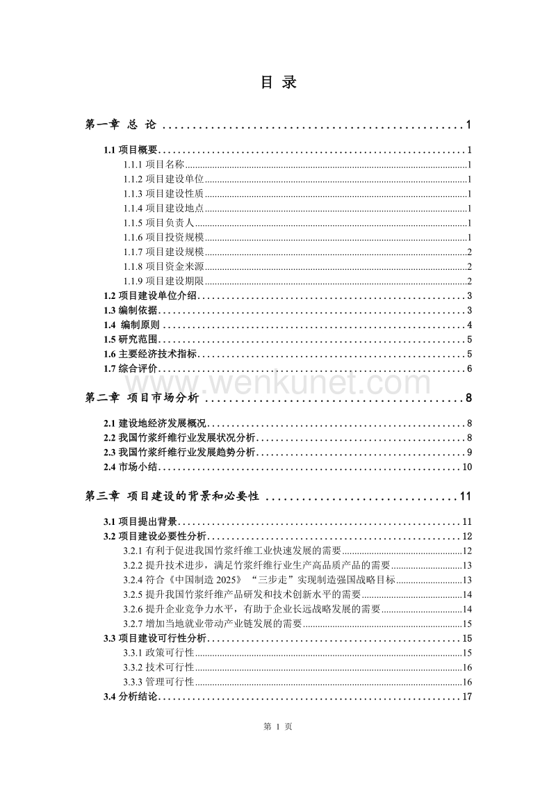竹浆纤维生产建设项目可行性研究报告.doc_第2页