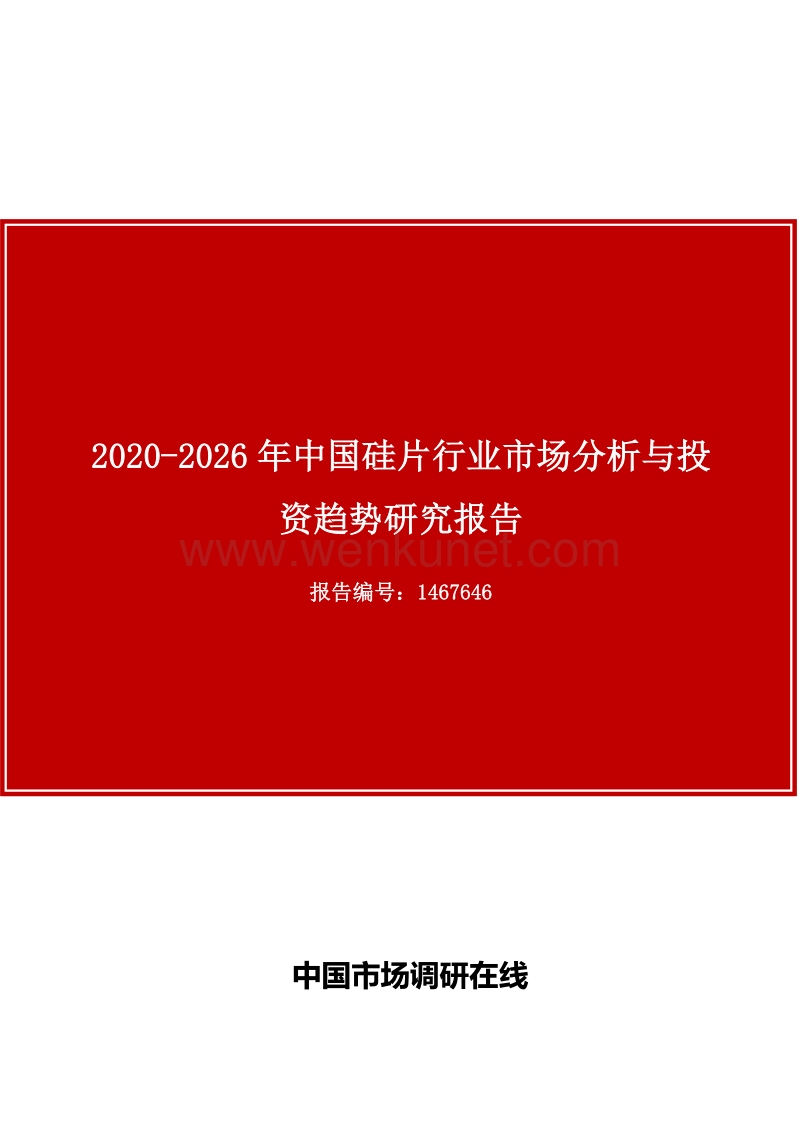 中国硅片行业市场分析与投资趋势研究报告.docx_第1页